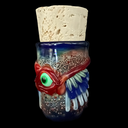 Winged phoenix cork jar