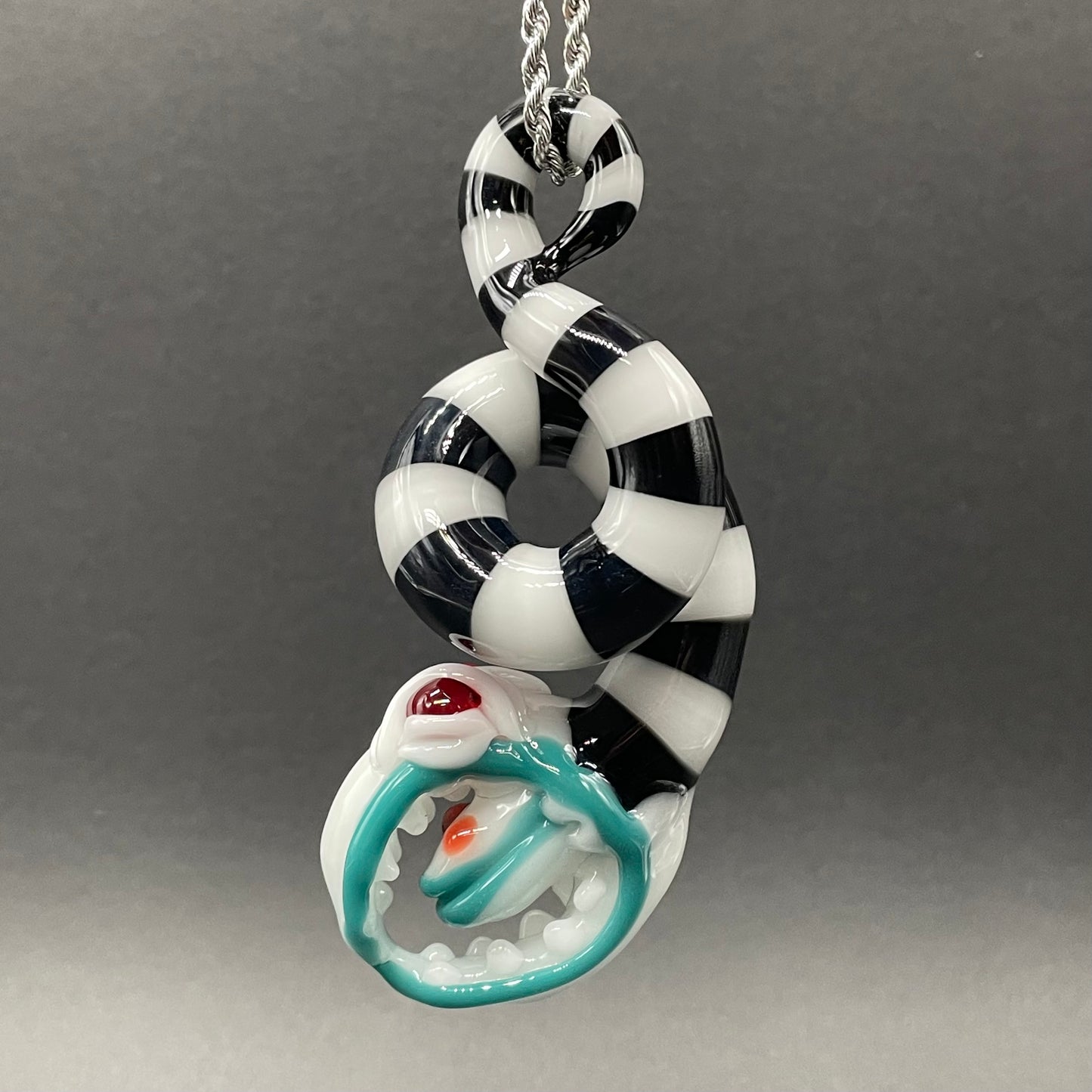 Beetlejuice Inspired solid glass Sandworm  Sculpture