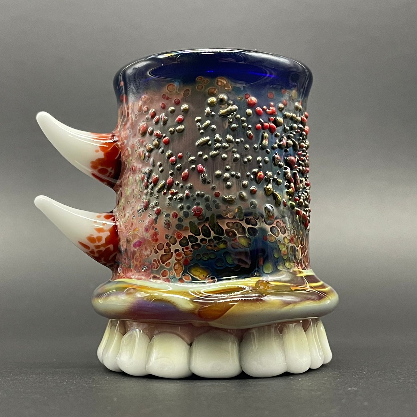 chompers shot glass with a mouth full of teeth