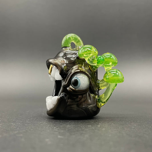 Screaming electrum glass pendant