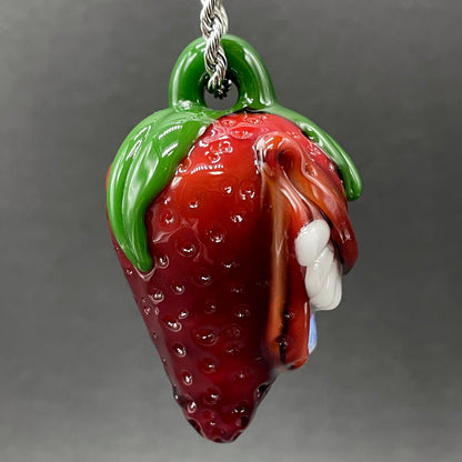 Toothy strawberry pendant