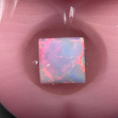 Third eye Krusty the clown glass pendant with opal tab