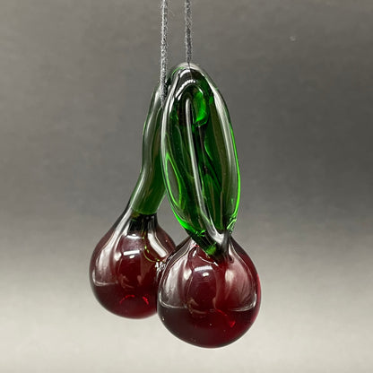 Transparent cherry pendant