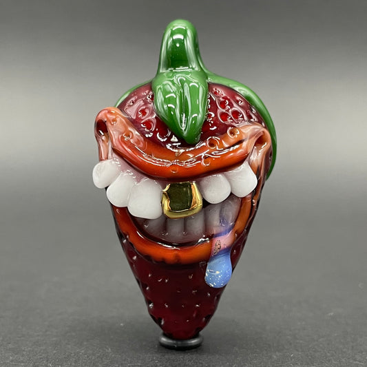 Toothy strawberry pendant