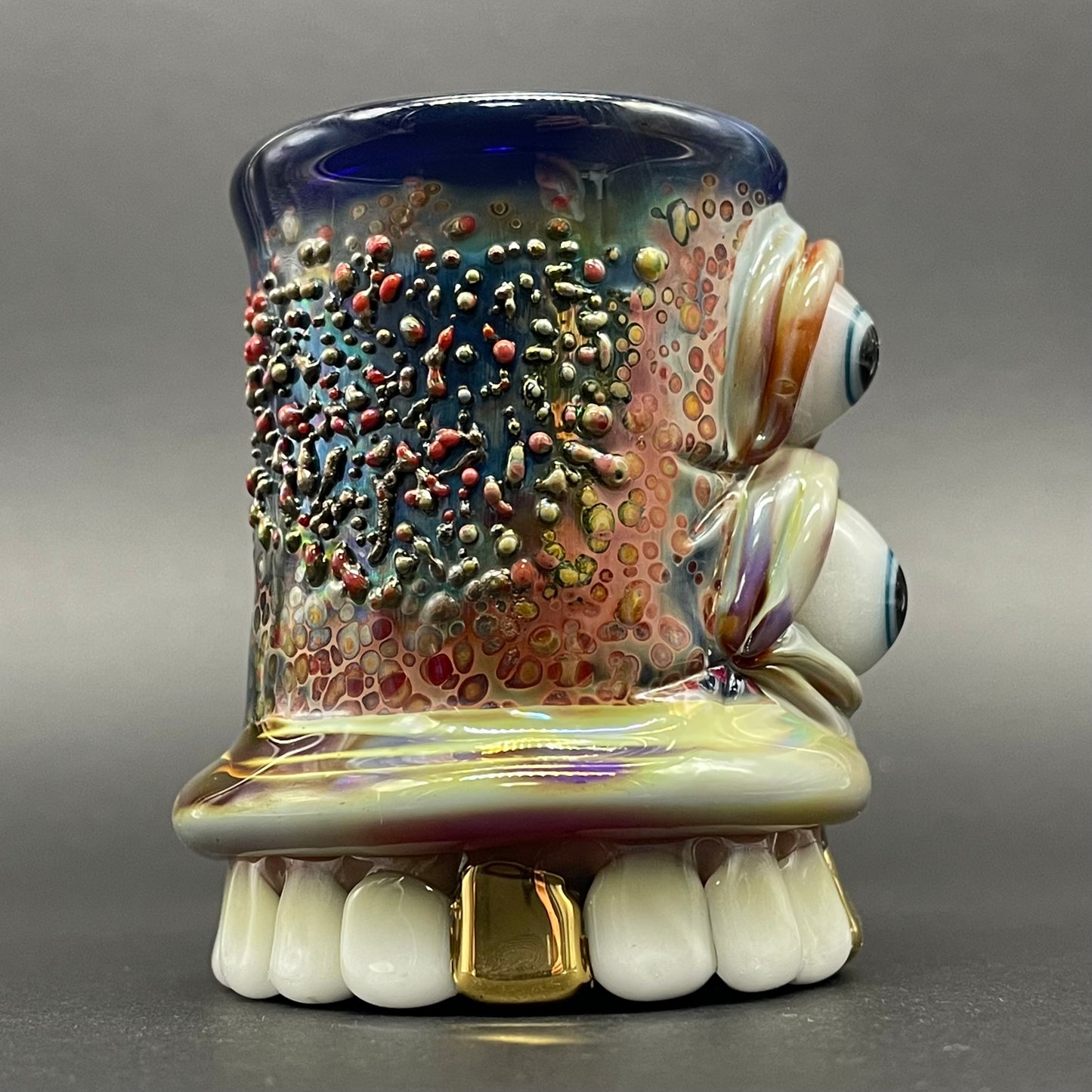 chompers shot glass with a mouth full of teeth