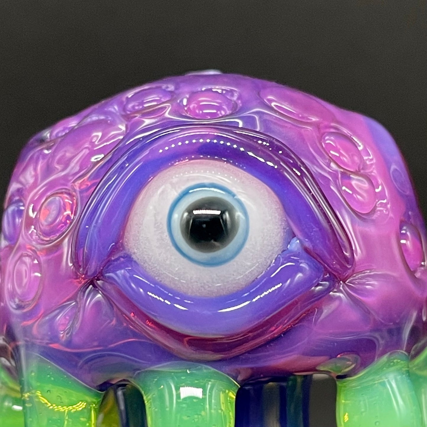 Hand-blown About last night glass mushroom pendant - Leviathan Glass original