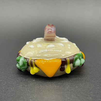 Eye love cheeseburger pendant