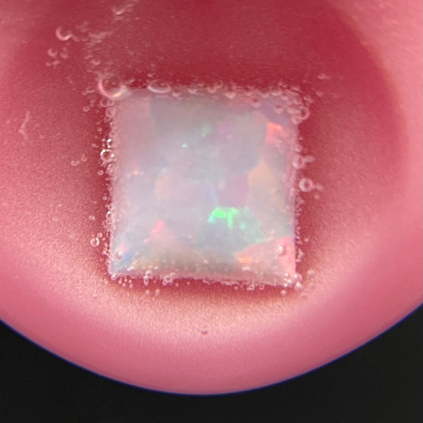 Krusty the clown glass pendant with opal tab