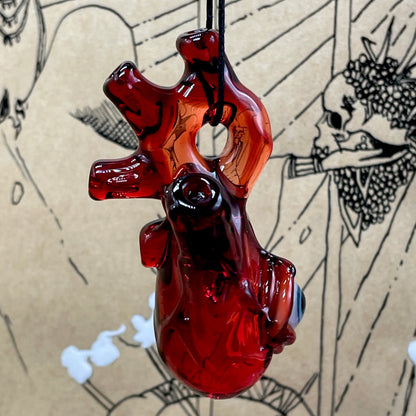 Anatomical cyclops heart pendant