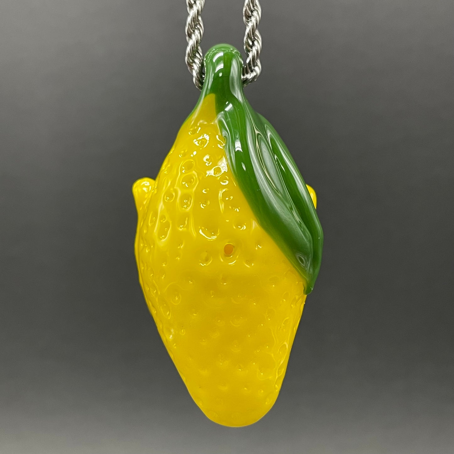 Grinning lemon pendant