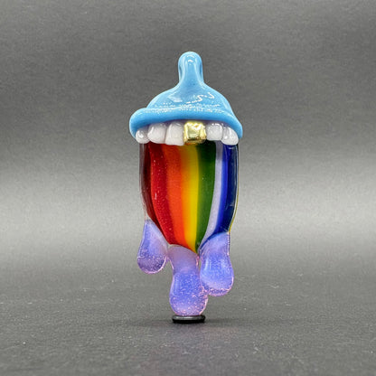 Drippy tongue rainbow tongue pendant