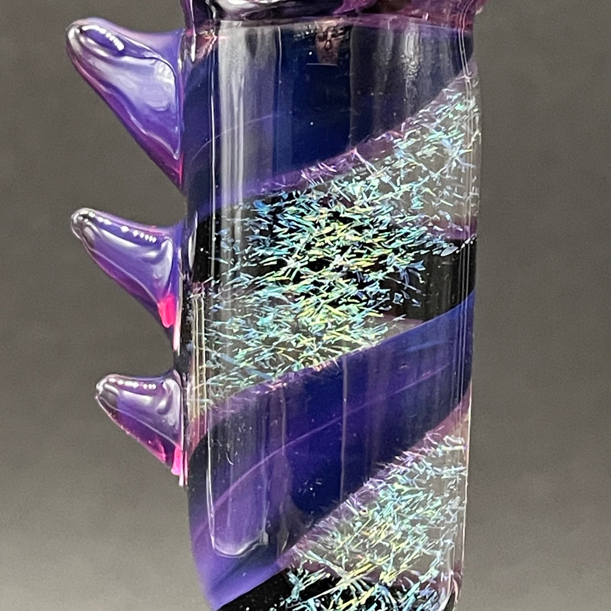 Hand-blown Royal jelly dichroic cyclops pendant - Leviathan Glass original