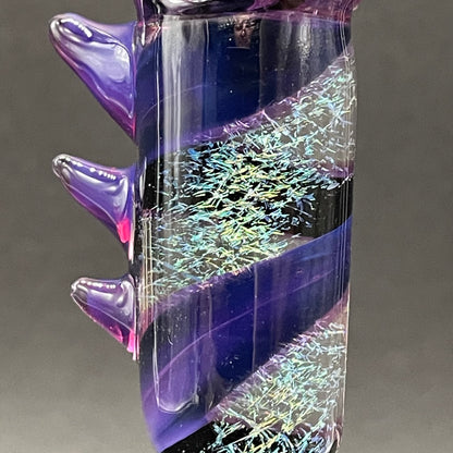 Hand-blown Royal jelly dichroic cyclops pendant - Leviathan Glass original