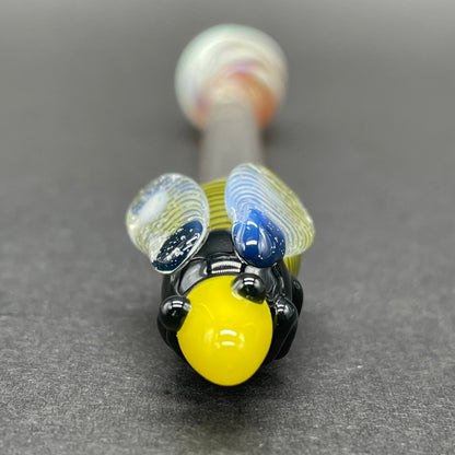 Small glass Bee Honey Dipper