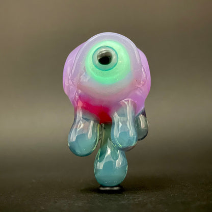Drippy cyclops glass pendant