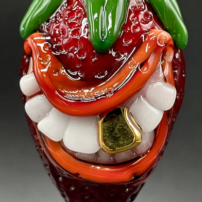 Toothy strawberry pendant