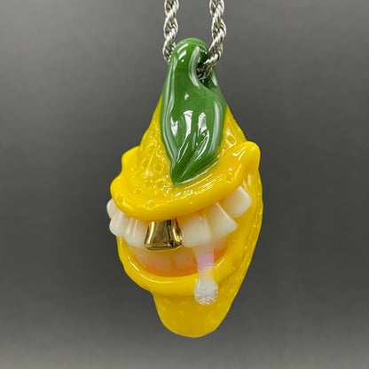 Grinning lemon pendant