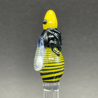 Small glass Bee Honey Dipper