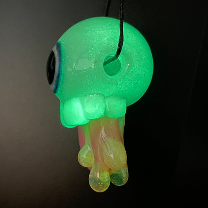 Glow in the dark eye pendant