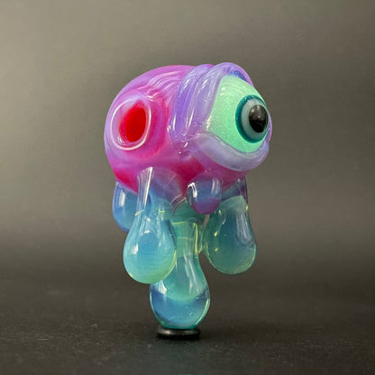 Drippy cyclops glass pendant