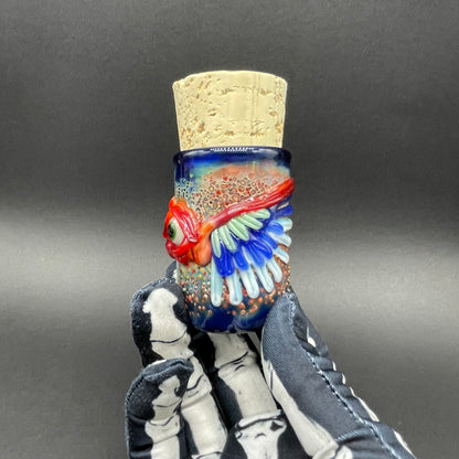 Winged phoenix cork jar