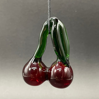 Transparent cherry pendant