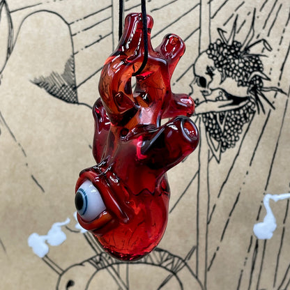 Anatomical cyclops heart pendant