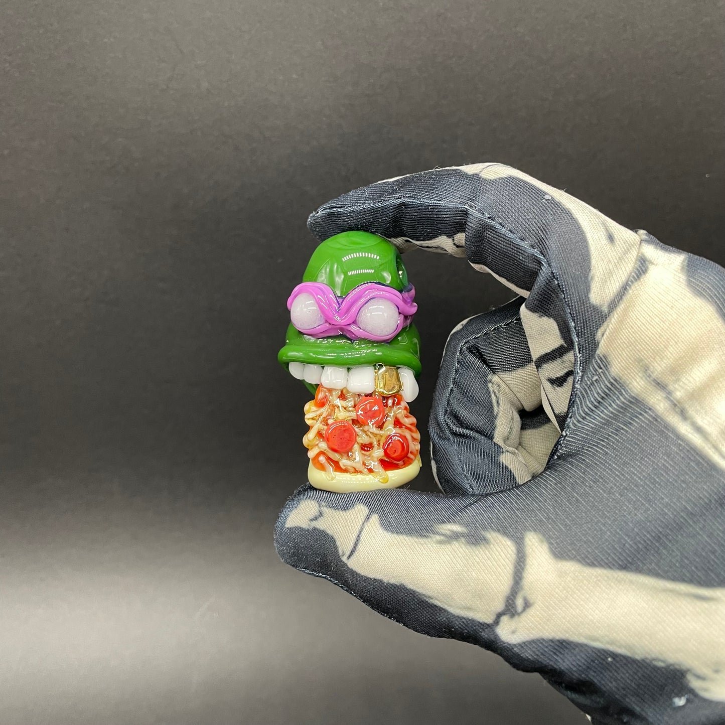 Glass Donatello ninja turtle pendant