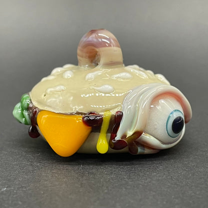 Eye love cheeseburger pendant