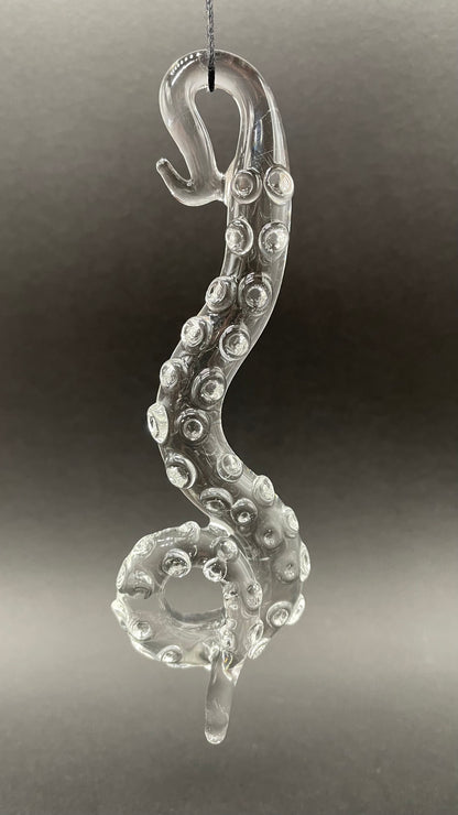 3 clear tentacle ornaments