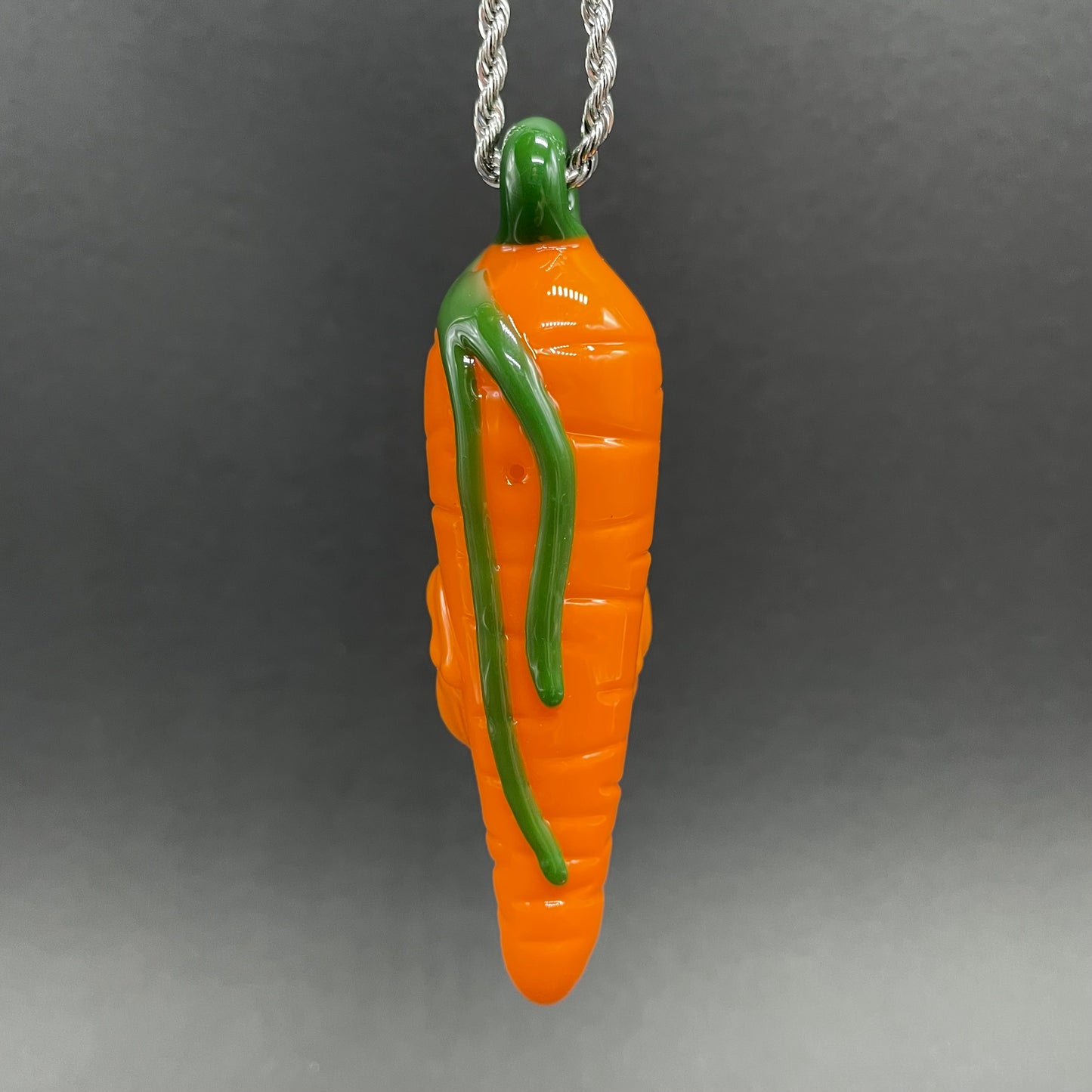 Glass carrot pendant