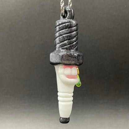 Sparky the Glass spark plug pendant