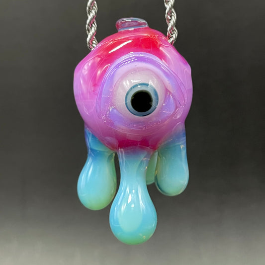 Drippy cyclops glass pendant