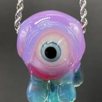 Drippy cyclops glass pendant