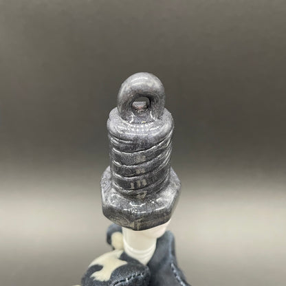 Sparky the Glass spark plug pendant