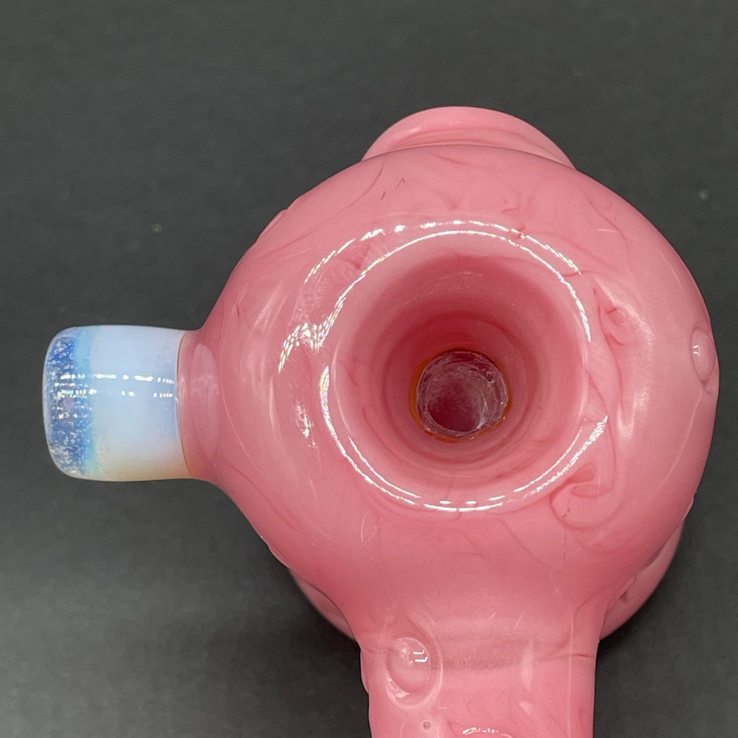 Pink evil eye bubbler