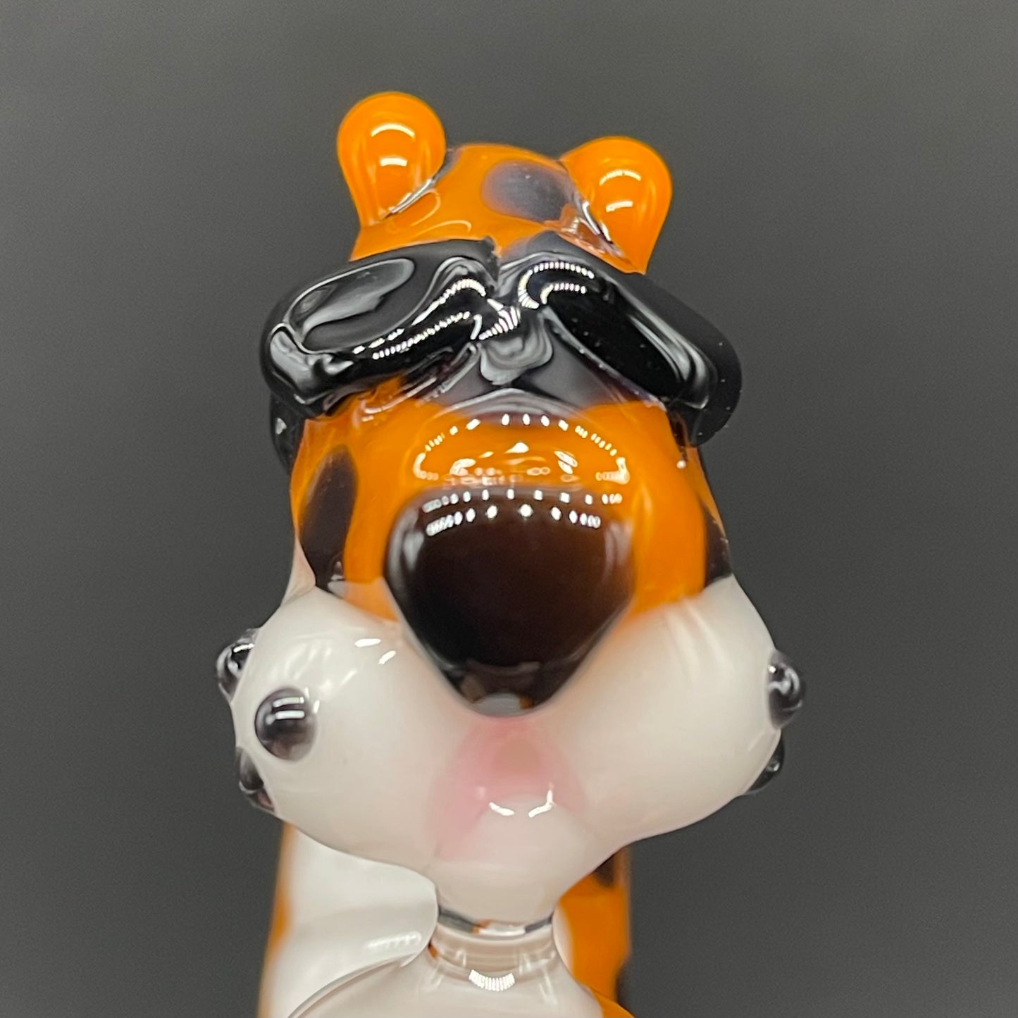 Slithering Chester Cheetah glass pendant