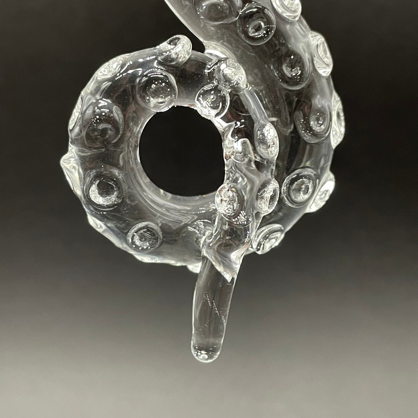 3 clear tentacle ornaments