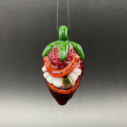 Toothy strawberry pendant