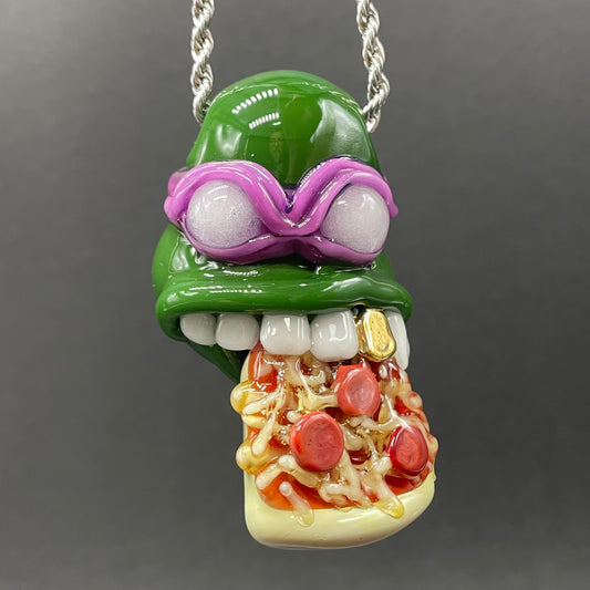 Glass Donatello ninja turtle pendant