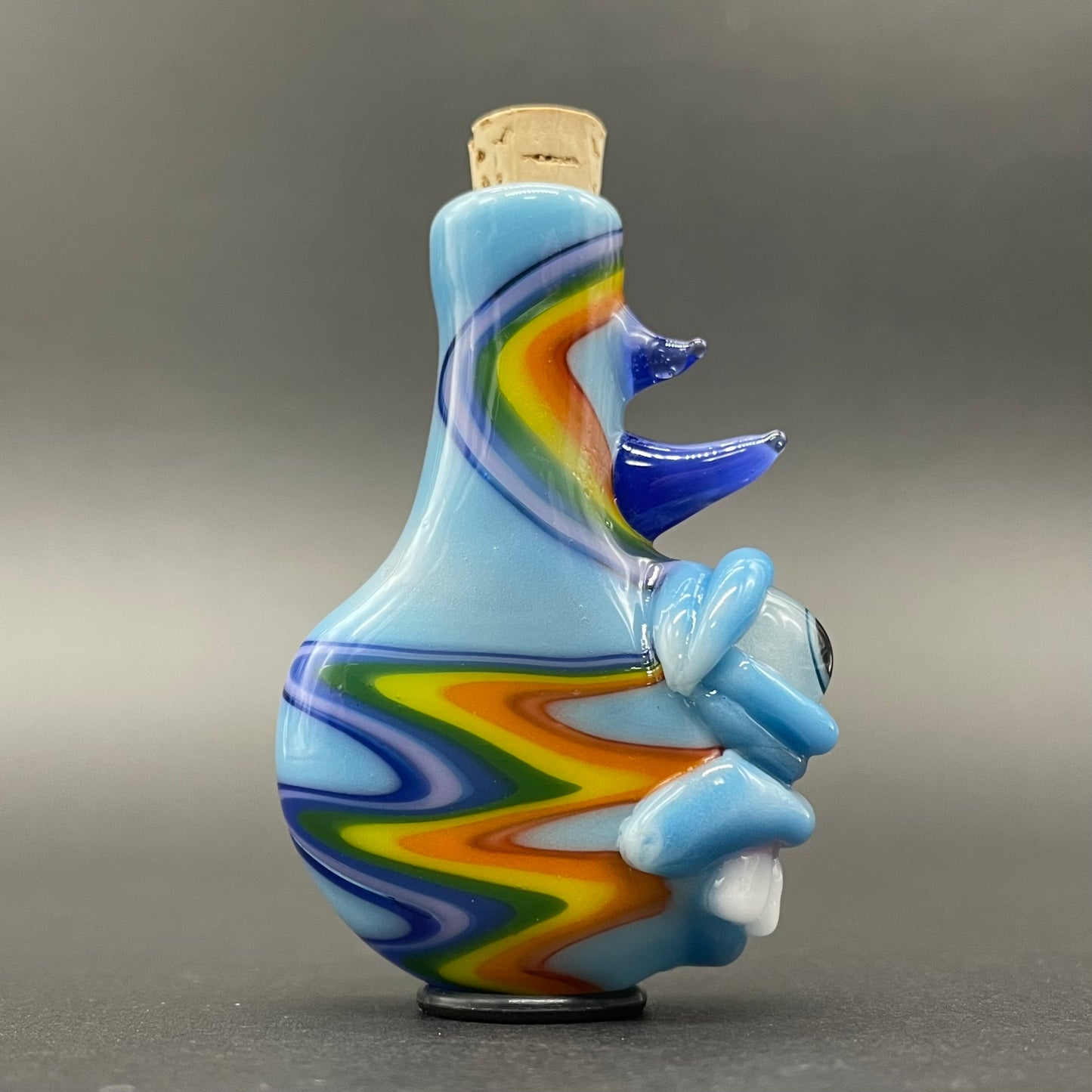 Rainbow cork bottle pendant