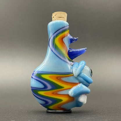 Rainbow cork bottle pendant