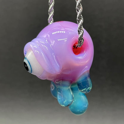 Drippy cyclops glass pendant