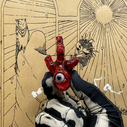 Anatomical cyclops heart pendant