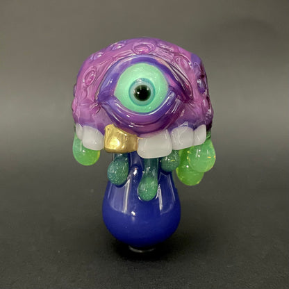 Hand-blown About last night glass mushroom pendant - Leviathan Glass original