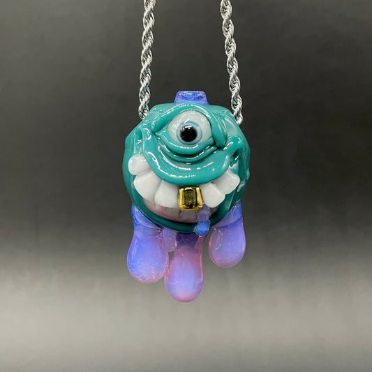 Dripping with sarcasm glass pendant