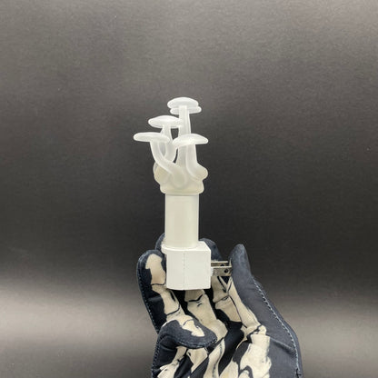 Mushroom, frosted clear glass led night light.