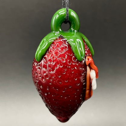 Toothy strawberry pendant
