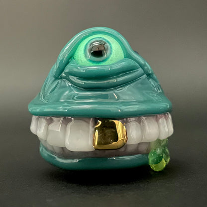 Grinning like a fool glass pendant