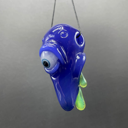 running nose glass pendant